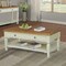 International Concepts Rectangle Vista Solid Wood Coffee Table with Shelf, 48X28X20, Hickory/Shell OT79-15C - alternate 3